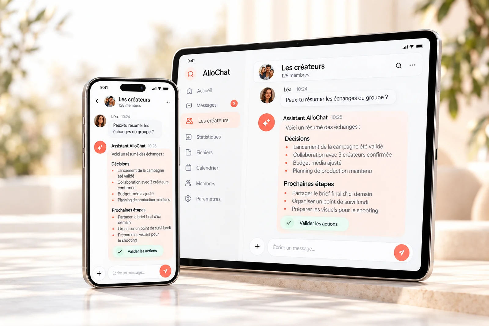 Concept d’interface ai : application mobile, conçue pour ses utilisateurs.