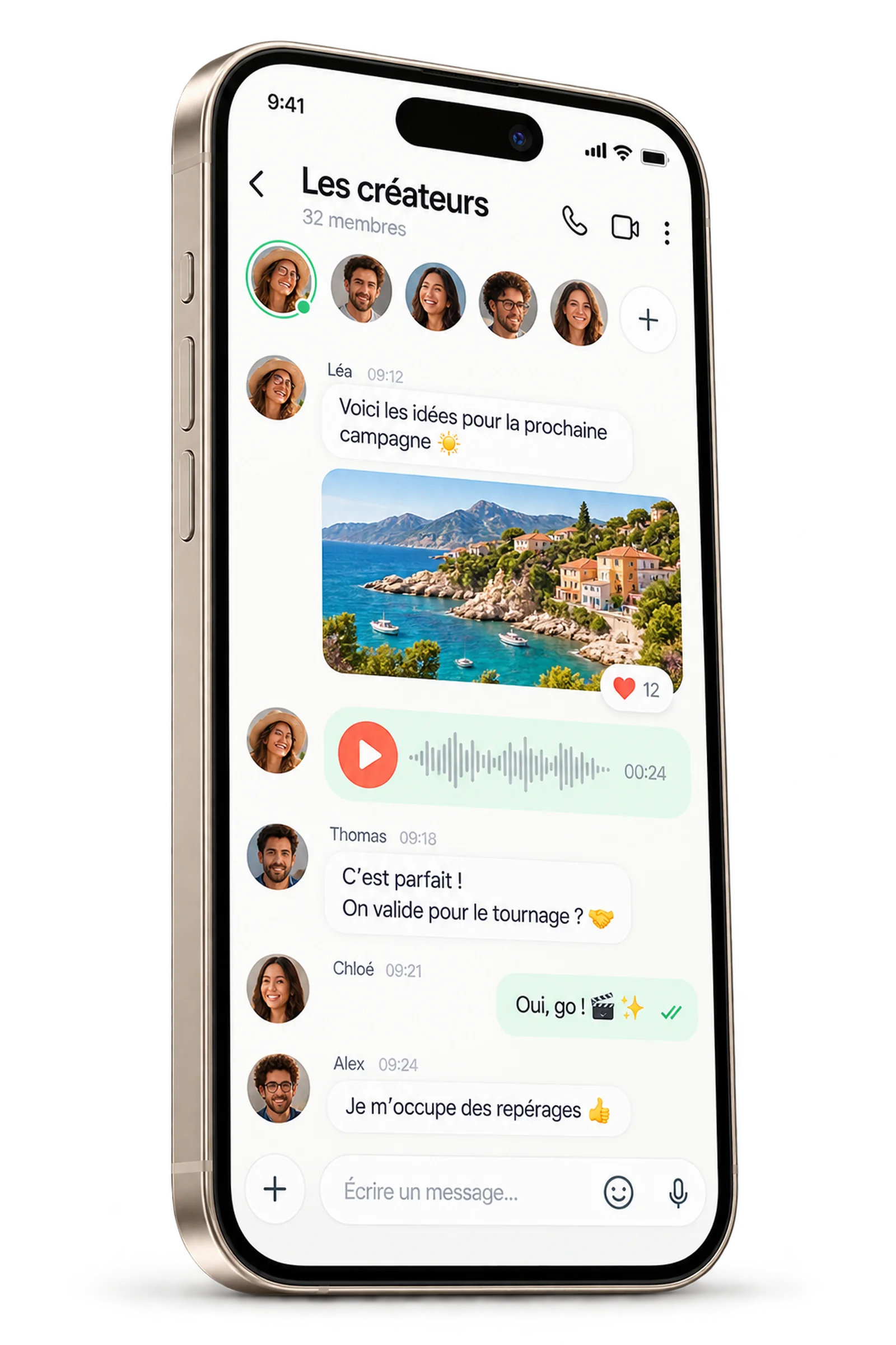 Concept d’interface detailChat : application mobile, conçue pour ses utilisateurs.
