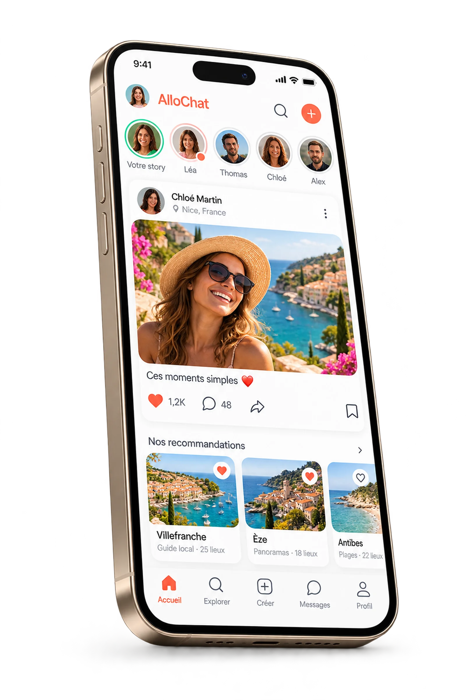 Concept d’interface featureMobile : application mobile, conçue pour ses utilisateurs.